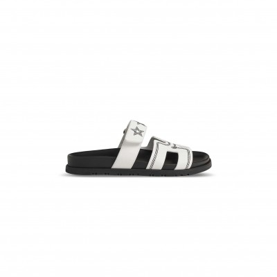 HERMES CHYPRE SANDAL EMBROIDERED CALFSKIN